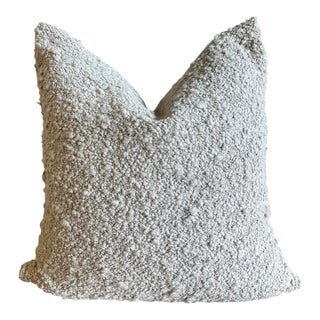 Wool Bouclette Style Pillow With Insert For Sale