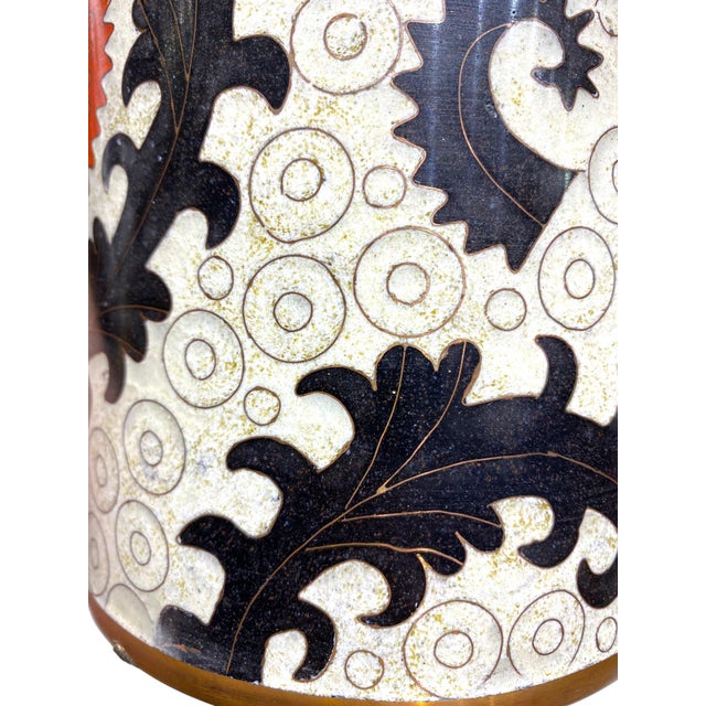 Fabienne Jouvin Paris Cloisonne Jar French Chinoiserie Large Canister Decor For Sale - Image 10 of 13