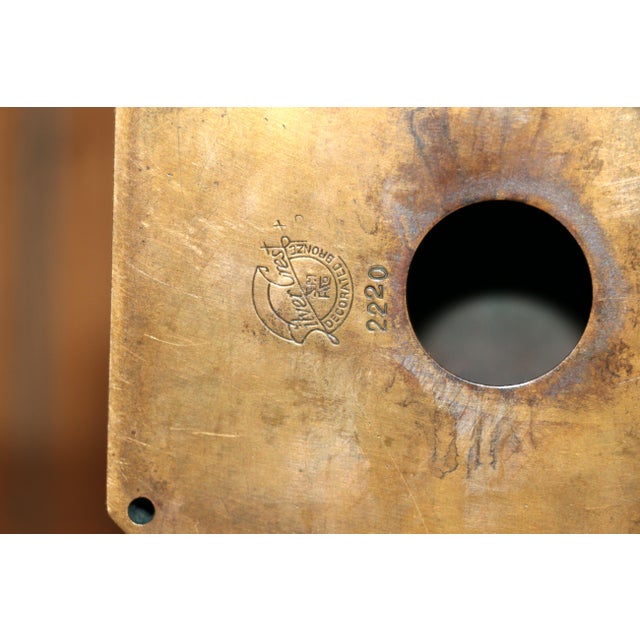 Vintage Silver Crest Gold Over Bronze Ink Well For Sale - Image 12 of 12