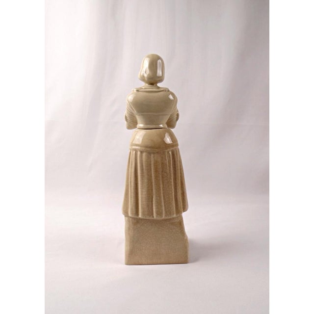 1950s Crackled Earthenware Jeanne d'Arc Liqueur Decanter, 1950s For Sale - Image 5 of 14