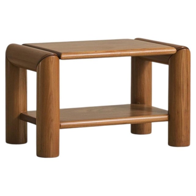 French Elm End Table by Atelier Chauvin, 1970s - 2 Available For Sale