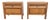 Basic Witz Mid Century Modern Burlwood Nightstands Bedside Tables a Pair 6577 For Sale