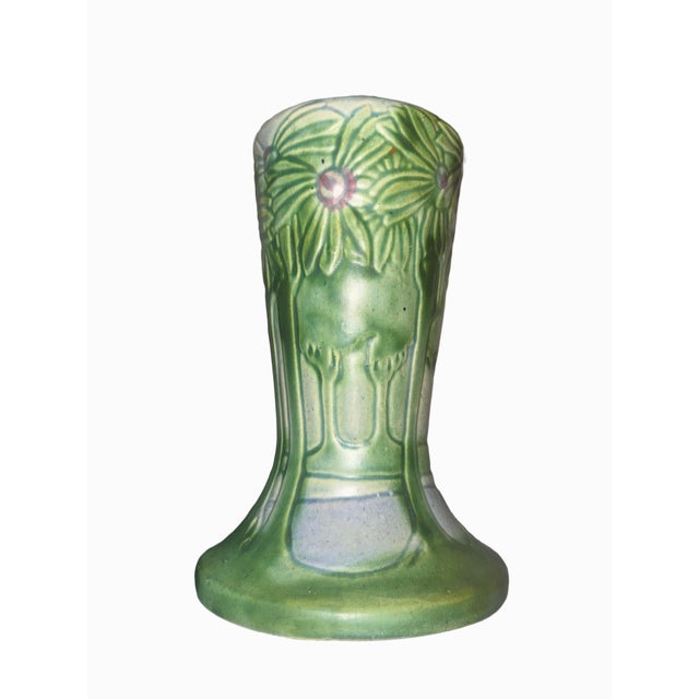 Roseville Pottery 1920s Roseville Pottery Vista Vase For Sale - Image 4 of 5