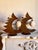 1990s Handmade Christmas Decorations in Lightweight Rust-Effect Sheet Metal with Fabric Boules, Italy, 1990s, Set of 2 For Sale - Image 5 of 12