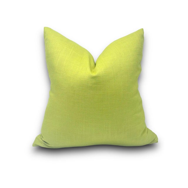 Chartreuse Linen Invisible zipper for a clean tailored finish Knife edge construction creates crisp tailored shape Due To...