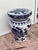 Late 20th Century Blue & White Ceramic Asian Garden Stool or Plant Stand For Sale In West Palm - Image 6 of 10