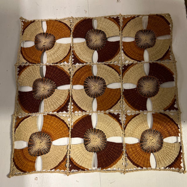 Handwoven Geometric Fiber Art- Unframed