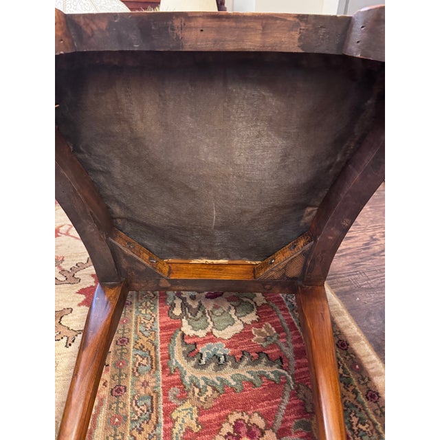 Set of 10 Burl Walnut Georgian / Queen Anne Style Dining Chairs – 8 Side Chairs & 2 Armchairs For Sale In Houston - Image 6 of 12