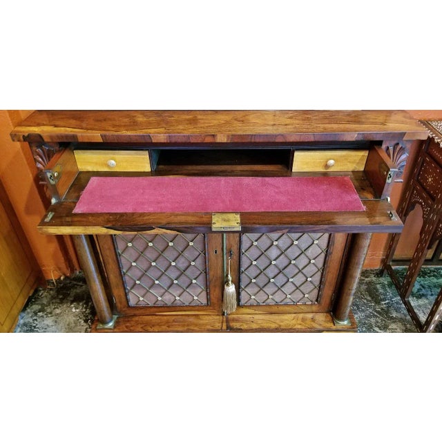 18c British Regency Bureau Secretaire Chiffonier in the Manner of Gillows For Sale - Image 12 of 12