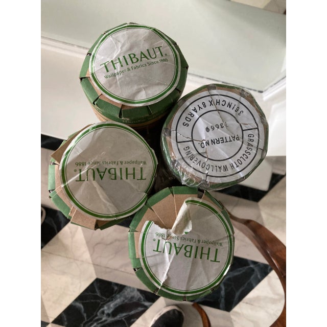 4 Rolls of Thibaut T3669 Off White Windward Sisal Resource 6 Wallpaper For Sale - Image 13 of 13