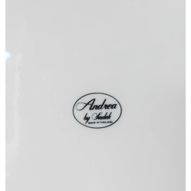 Ceramic 1980s Andra Sadek Vintage Floral Chinoiserie, Hollywood Regency Porcelain Cake/Serving Plate For Sale - Image 7 of 13