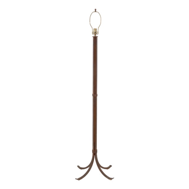 Christopher Thomson Style Wrought Iron Floor Lamp For Sale
