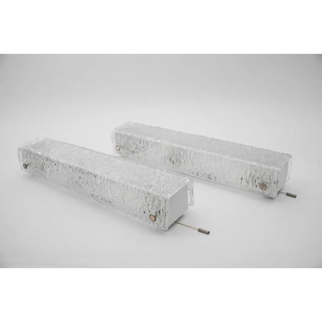 1960s Large Glass Sconces from Kaiser Leuchten, Germany, 1960s, Set of 2 For Sale - Image 5 of 13