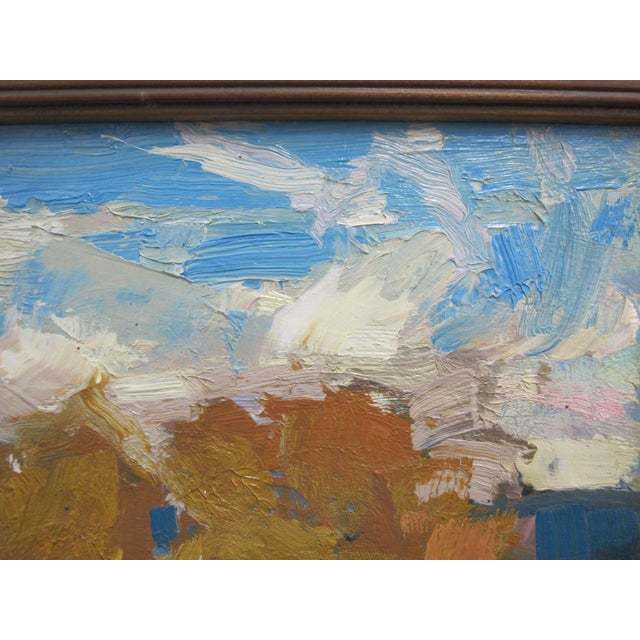 Late 20th Century Eric Jacobsen Plein Air Landscape French Glenn Oregon Gilt Frame Oil Painting For Sale - Image 5 of 5