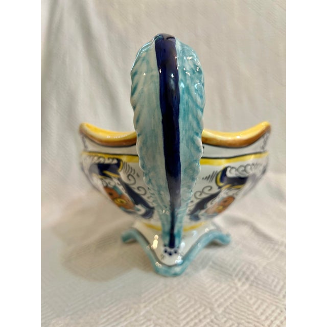 Vintage Fratelli Mari Deruta Majolica Compote or Centerpiece Fruit Bowl For Sale In New Orleans - Image 6 of 8