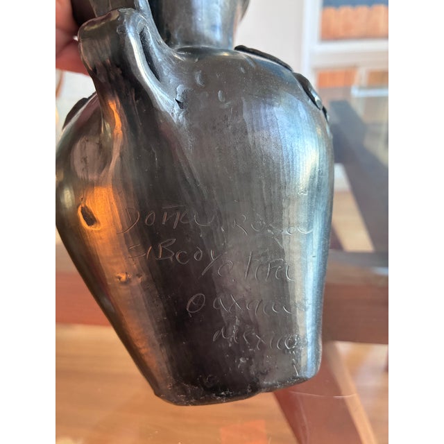 Black Late 20th Century Barro Negro Signed Pottery Pitcher For Sale - Image 8 of 8