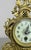 Gold French Ornate Brass Mantel Clock with Key For Sale - Image 8 of 16