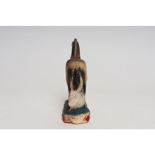 American Vintage Americana Painted Red, White, and Blue Chalkware Horse Sculpture / Figurine For Sale - Image 3 of 15