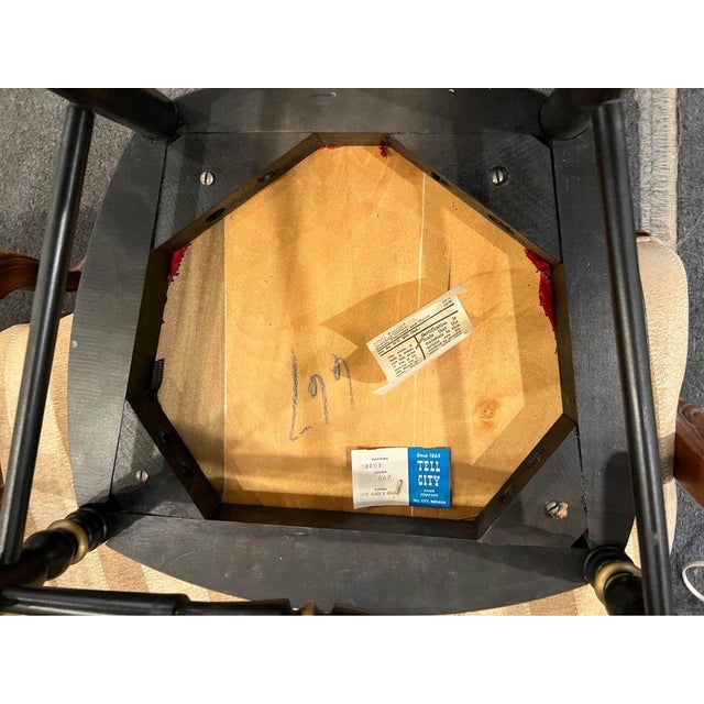 Mid 20th Century Spindle Back Glazed Black Side Chair H. By Tell City Chair Co. For Sale In Washington DC - Image 6 of 9