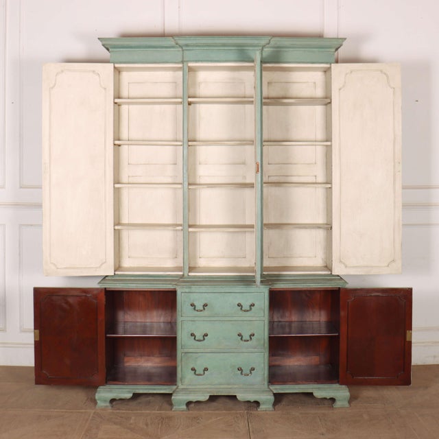 Green English Painted Housekeeper's Cupboard For Sale - Image 8 of 10