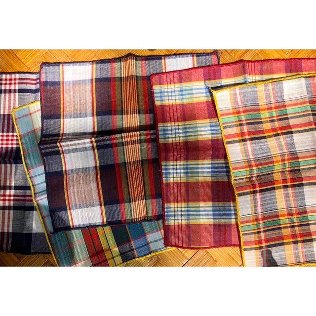 Vintage Plaid Cocktail Napkins Set of 6 Chairish