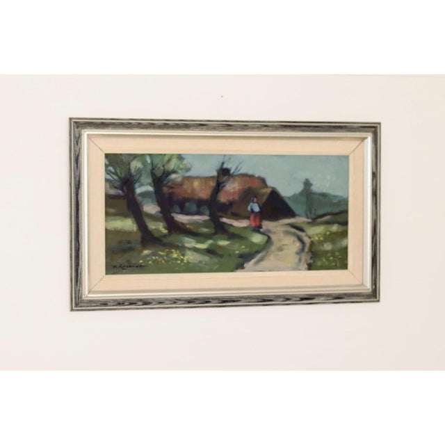 Kurt Rosander, Woman and House, 1960s, Oil on Canvas, Framed For Sale - Image 7 of 11