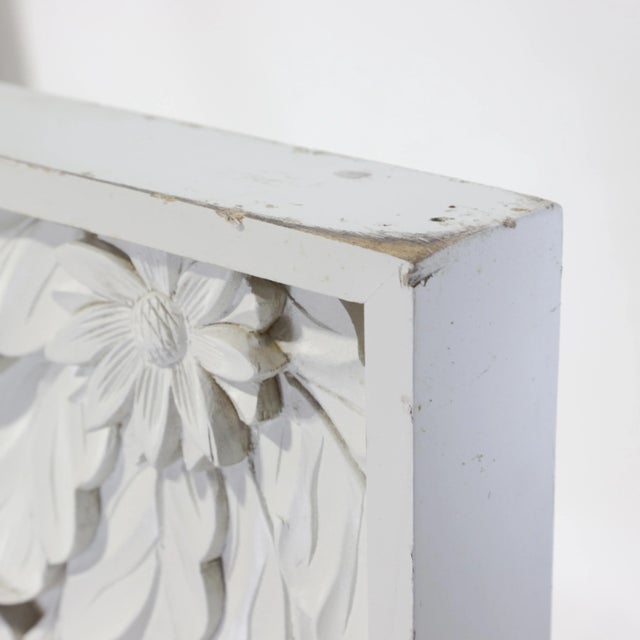 Pair of Modern White Relief Wall Panels With Bird and Grape Motifs For Sale - Image 13 of 16