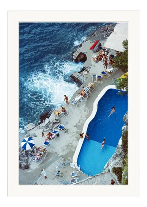 Slim Aarons, "Pool on Amalfi Coast," September 1, 1984 Getty Images Gallery Framed Art Print
