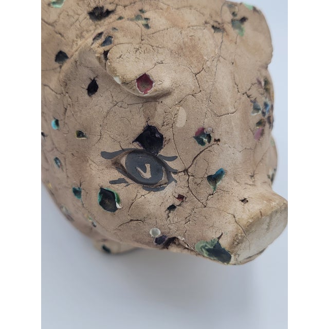 Mid-Century 1963 Studio Pottery Piggy Bank – Signed Elna B. For Sale - Image 12 of 12