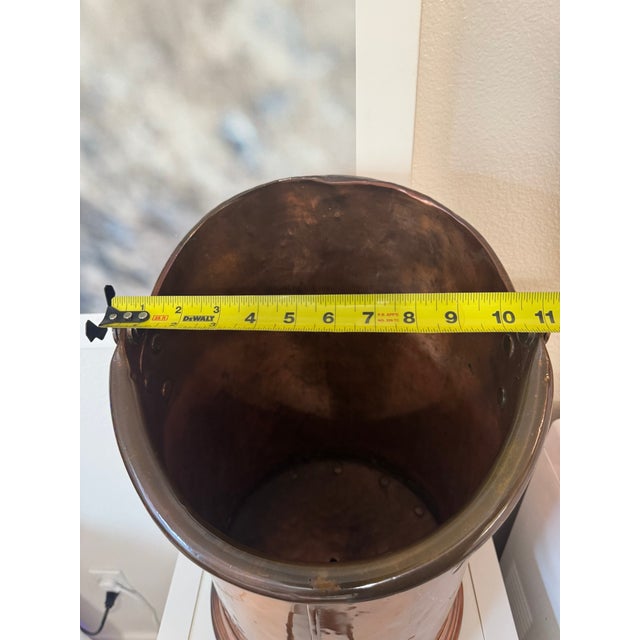 Mid 19th Century English Copper Large Antique Country House Victorian Era Coal Bin For Sale - Image 12 of 12