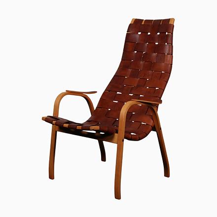 Kurva Lounge Chair in Leather from Yngve Ekström, 1950s For Sale - Image 11 of 11