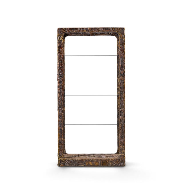 Adrian Pearsall for Craft Associates Mid Century 'Goop' Brutalist Étagère Shelf This étagère measures: 37 wide x 18 deep x...