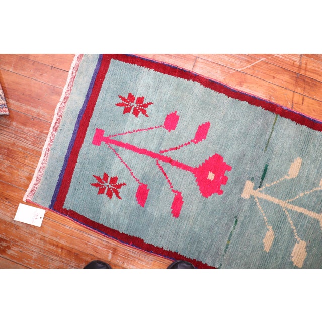 Mid 20th Century Mid 20th Century Narrow Turkish Runner - 1'11" x 11'4" For Sale - Image 5 of 18