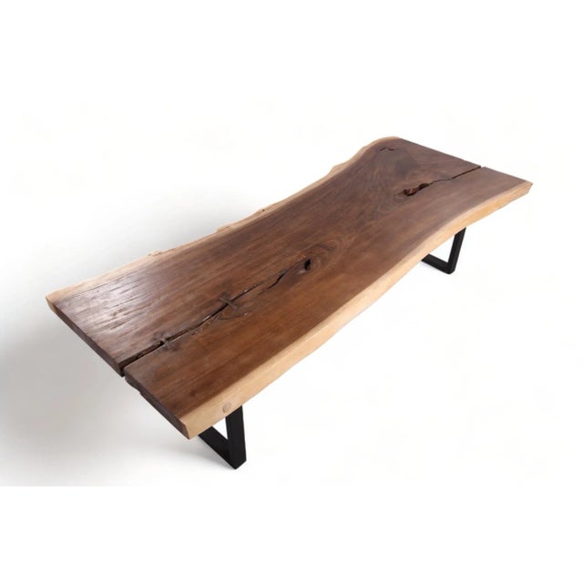 Brown 118" Inch Living Edge Desk or Dining Table 5 For Sale - Image 8 of 8