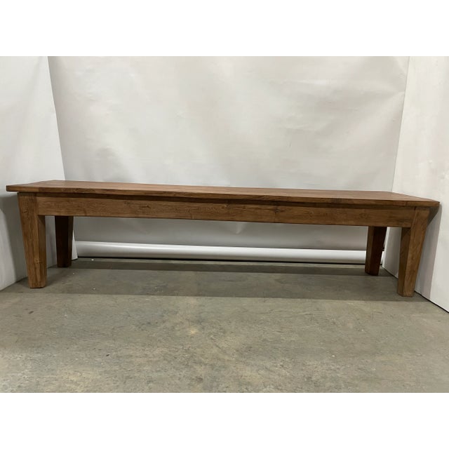 1950s Bench Teak Wood For Sale - Image 5 of 12