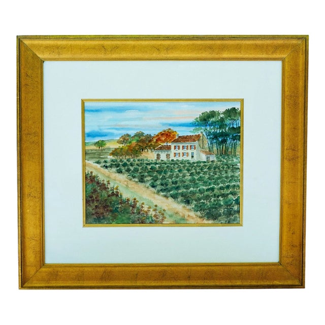 Late 20th Century Mc Boisson - Untitled, Watercolor on Paper For Sale