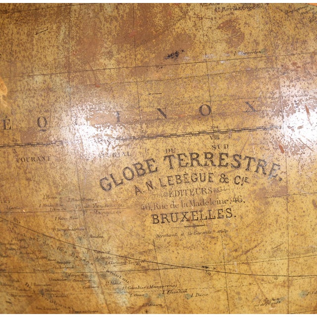 19th Century Globe from Lebègue For Sale - Image 6 of 11