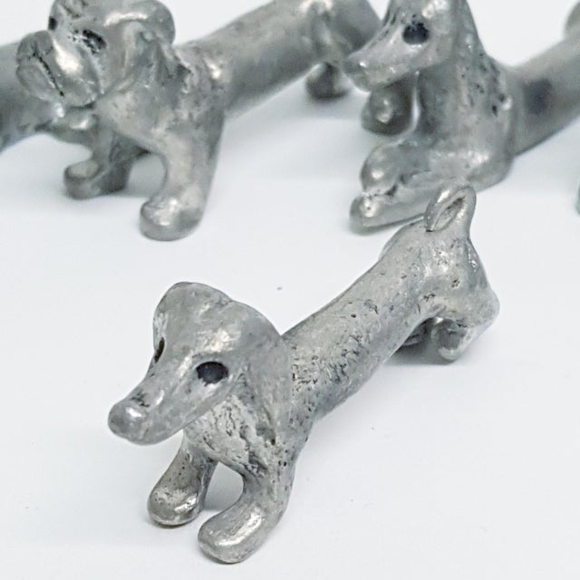 Pewter Dog Breed Kniferests by Les Étains De La Fountain, 1970s, Set of 6 For Sale - Image 3 of 10