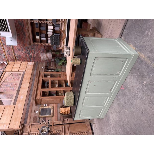 Sage Green and Black Wooden Retail Counter For Sale - Image 16 of 17