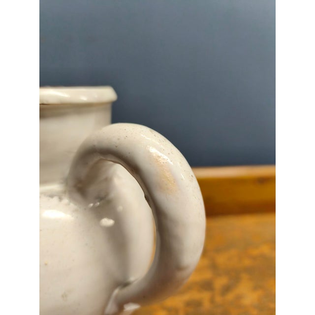 Ceramic Early 19th Century Ceramic Pharmacy Storage Container with Beaked Spout For Sale - Image 7 of 18