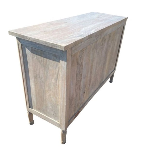 Asian Shanghai Carved 3-Drawer Bachelor’s Chest For Sale - Image 3 of 5