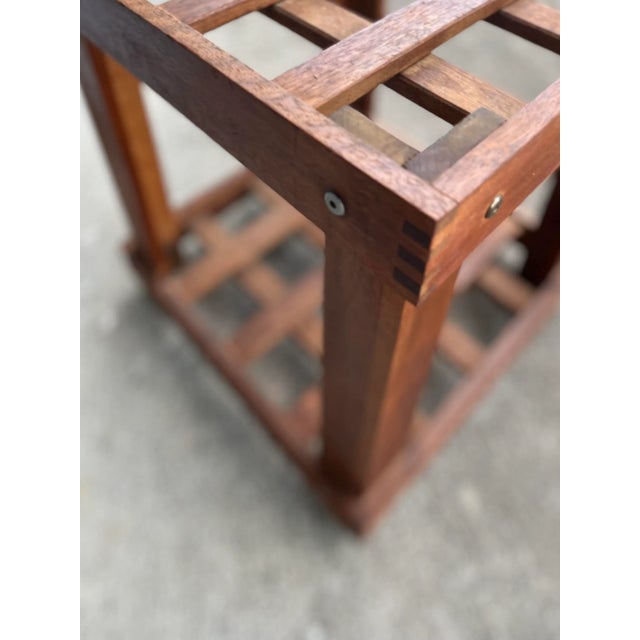 Vintage Lattice Wood Pedestal or Plant Stand For Sale - Image 11 of 13