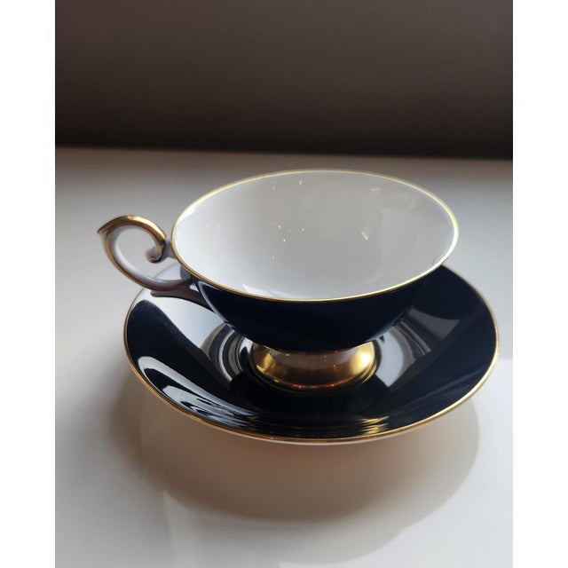 English 1940s Porcelain Bone China Cup & Saucer For Sale - Image 3 of 4