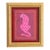Leopard Folk Art Pop Art Shabby Chic Mauve Pink Burgundy Oriignal Oil Painting by Cleo Plowden For Sale