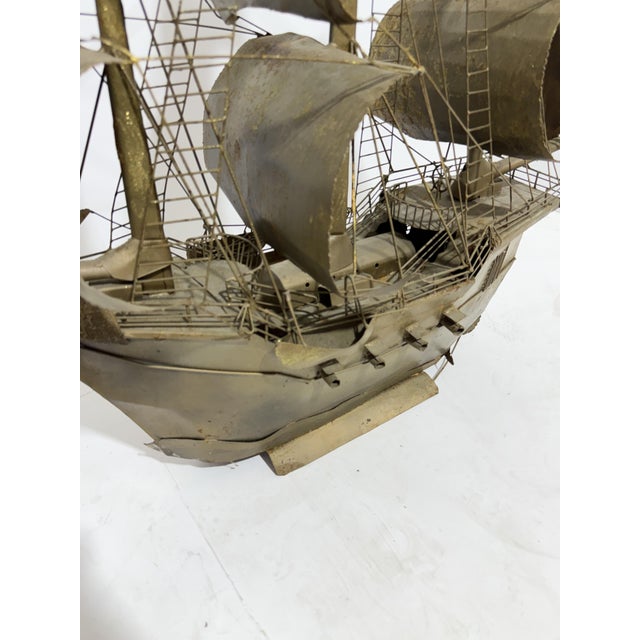 1950s Large Vintage Italian Sheet Metal Galleon, 1950 For Sale - Image 5 of 12