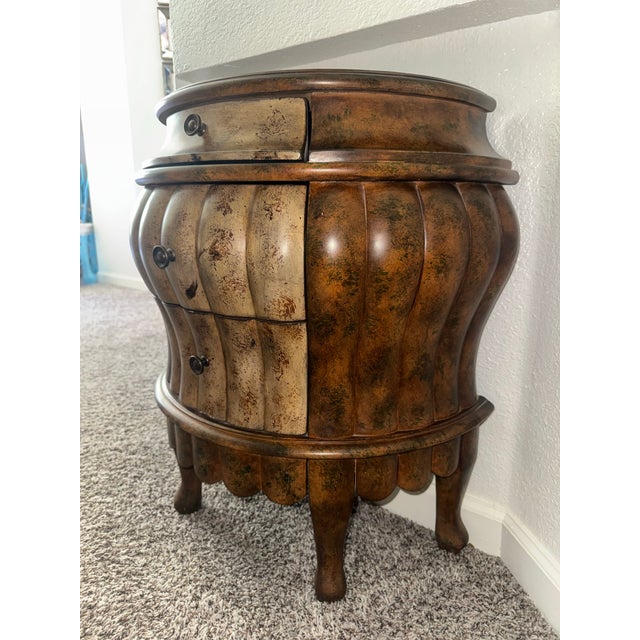 Add classic old-world charm to your interior with this iconic vintage unmarked accent chest from The Bombay Company....