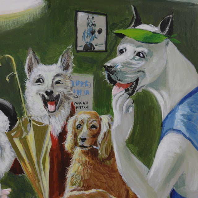 Vintage Iron Handmade Tray With Unique Puppy Playing Cards Scene Chairish