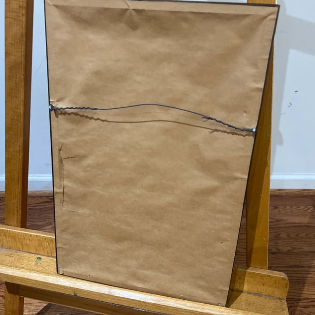 Copper 20th Century Woodcut Print Signed Framed Titled as African 1 Out of 5 For Sale - Image 8 of 8