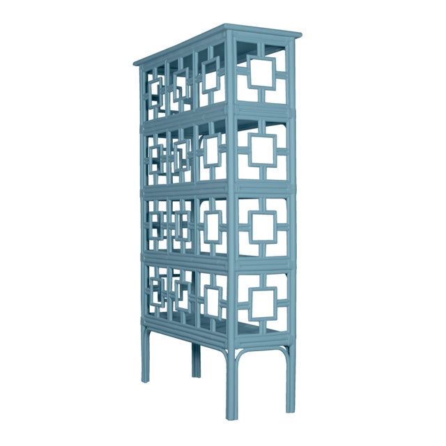 David Francis Sobe Etagere, Pool Blue For Sale - Image 4 of 5