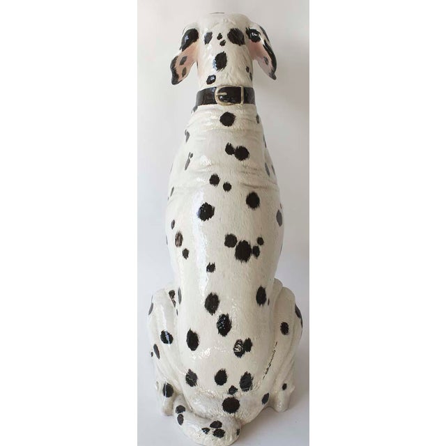 Vintage Porcelain Dalmatian Large & Lifelike Dog Statue Chairish